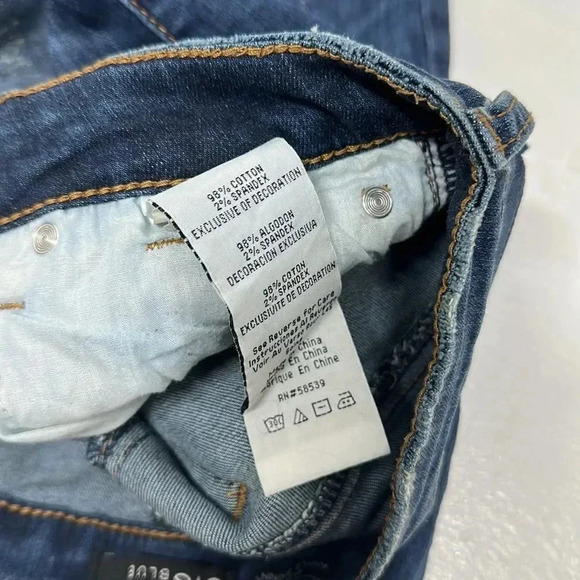 STS Blue Emma Denim Jeans Skinny Fit Ankle Pearl Diamond Embellished Size 28 - Picture 8 of 11
